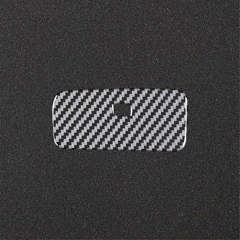 for 2007-2015 Real Soft Carbon Fiber Car Electronic Handbrake Cover Parking Brake Release Trim Acces