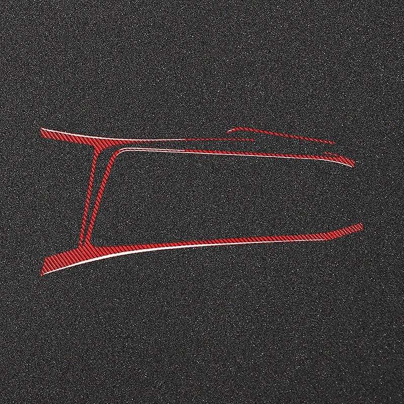 for 2008-2014 Car Accessories Carbon Fiber Gear Shift Side Strip Trim Cover Sticker, Black