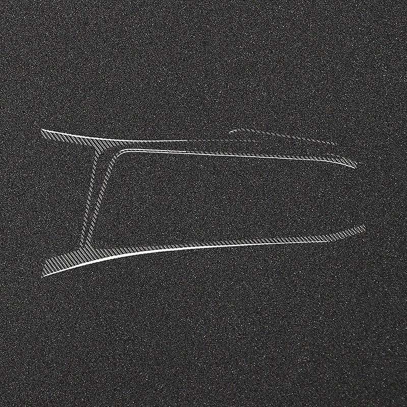 for 2008-2014 Car Accessories Carbon Fiber Gear Shift Side Strip Trim Cover Sticker, Black