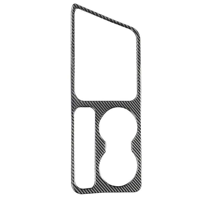 for 2008-2014 Car Accessories Carbon Fiber Gear Shift Panel & Cup Holder Trim Cover Sticker, Black