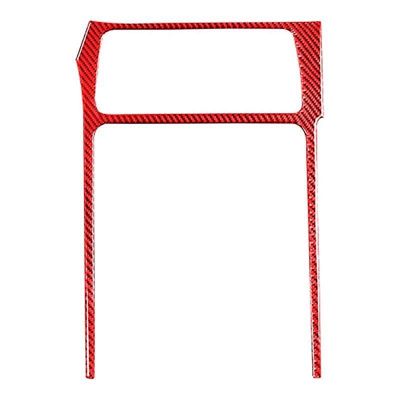 for 2008-2014 Car Accessories Carbon Fiber Center Console A/C Radio Panel Trim Cover Sticker, Red