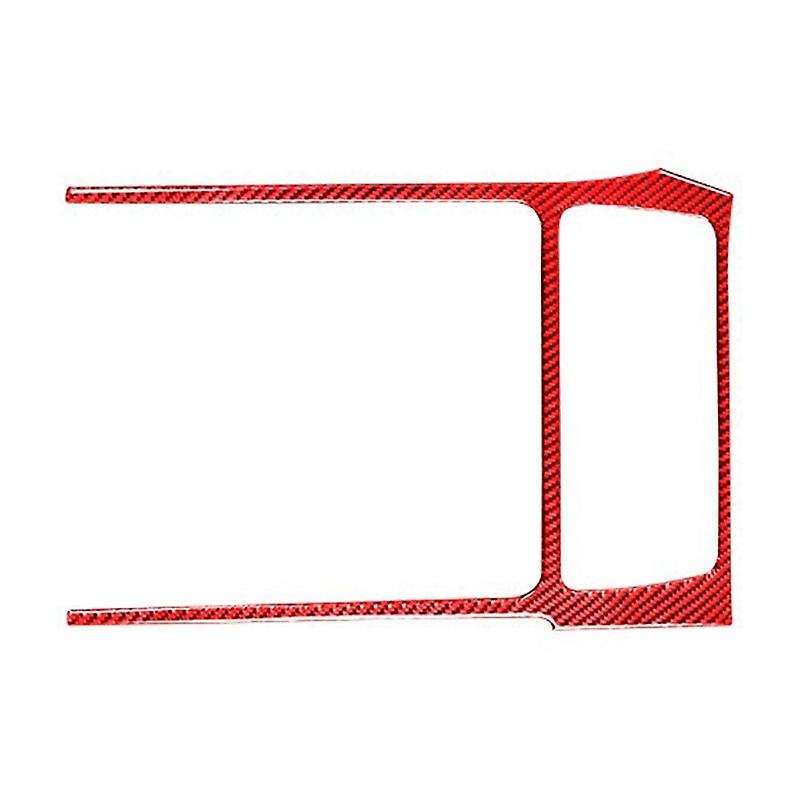 for 2008-2014 Car Accessories Carbon Fiber Center Console A/C Radio Panel Trim Cover Sticker, Red