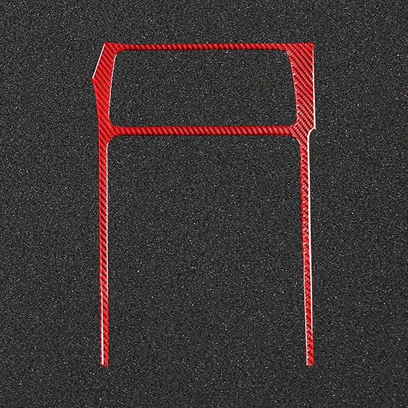 for 2008-2014 Car Accessories Carbon Fiber Center Console A/C Radio Panel Trim Cover Sticker, Red