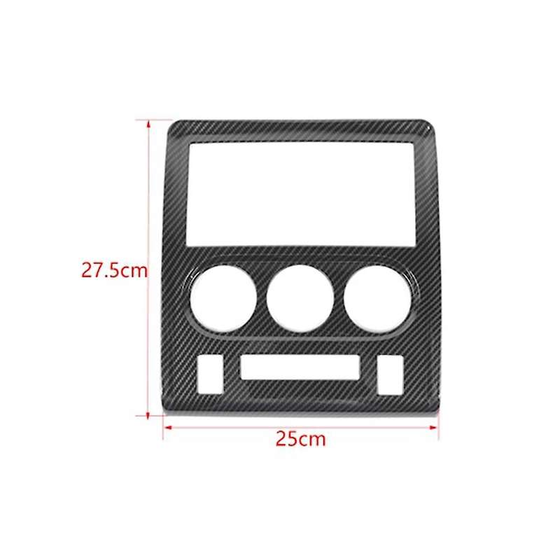 for 2008-2014 Center Console Navigation Air Conditioning Button Panel Cover Trim,Carbon Fiber Black