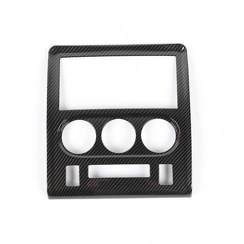 for 2008-2014 Center Console Navigation Air Conditioning Button Panel Cover Trim,Carbon Fiber Black