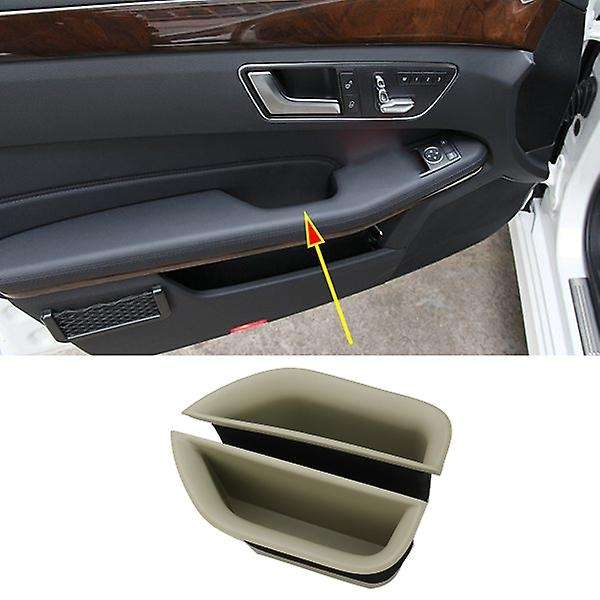 for 2008-2015 E Class W212 Door Handle Container Holder Tray Storage Box Car Organizer Accessories R