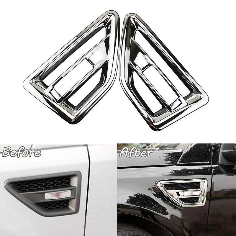 for 2008-2015 2 LR2 Chrome ABS Car Side Air Intake Vent Cover Trim