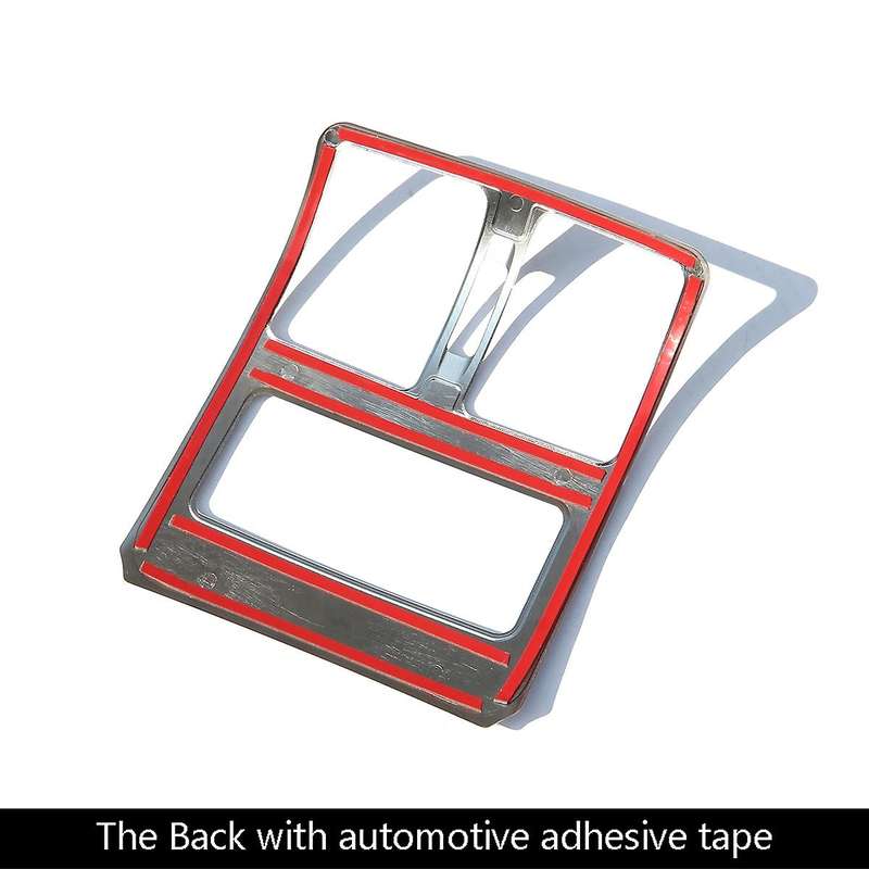 for 2008-2015 Chrome ABS Rear Armrest Air Condition Vent Outlet Frame Cover Trim