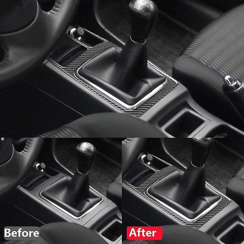 for 2008-2015 Carbon Fiber Car Control Gear Shift Panel Sticker Cover Trim Frame Decor Accessories