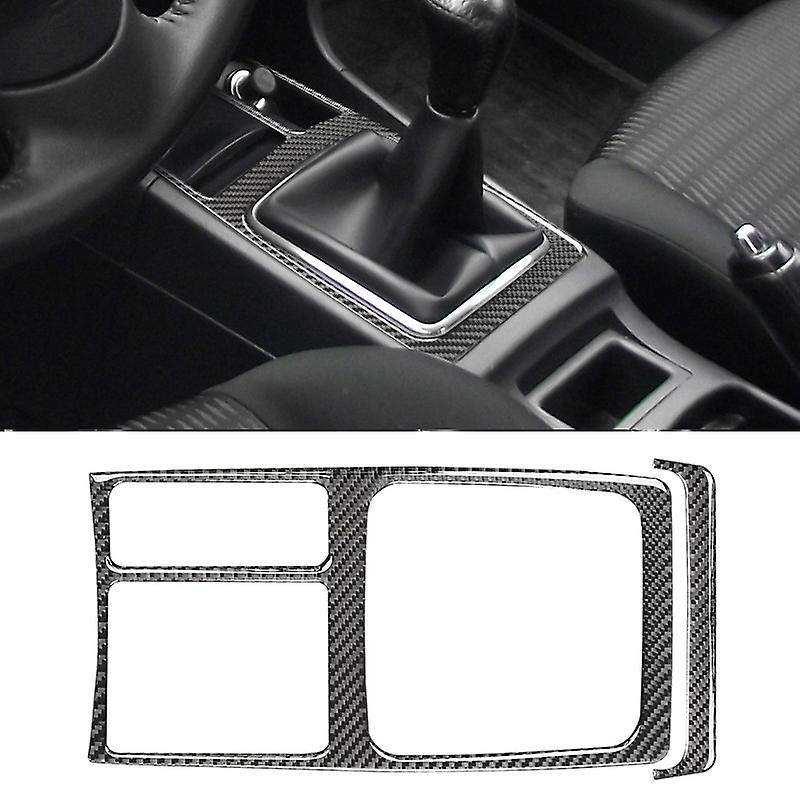 for 2008-2015 Carbon Fiber Car Control Gear Shift Panel Sticker Cover Trim Frame Decor Accessories