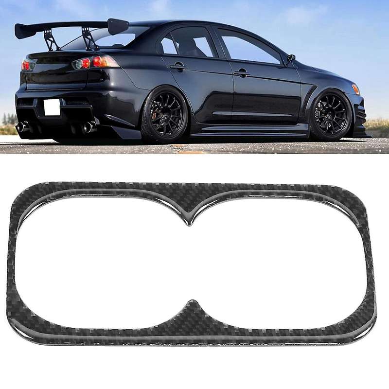 for 2008-2015 Car Carbon Fiber Rear Center Armrest Cup Holder Sticker Cover Trim Accessories