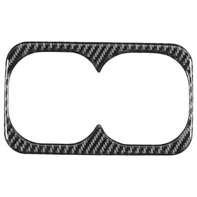 for 2008-2015 Car Carbon Fiber Rear Center Armrest Cup Holder Sticker Cover Trim Accessories