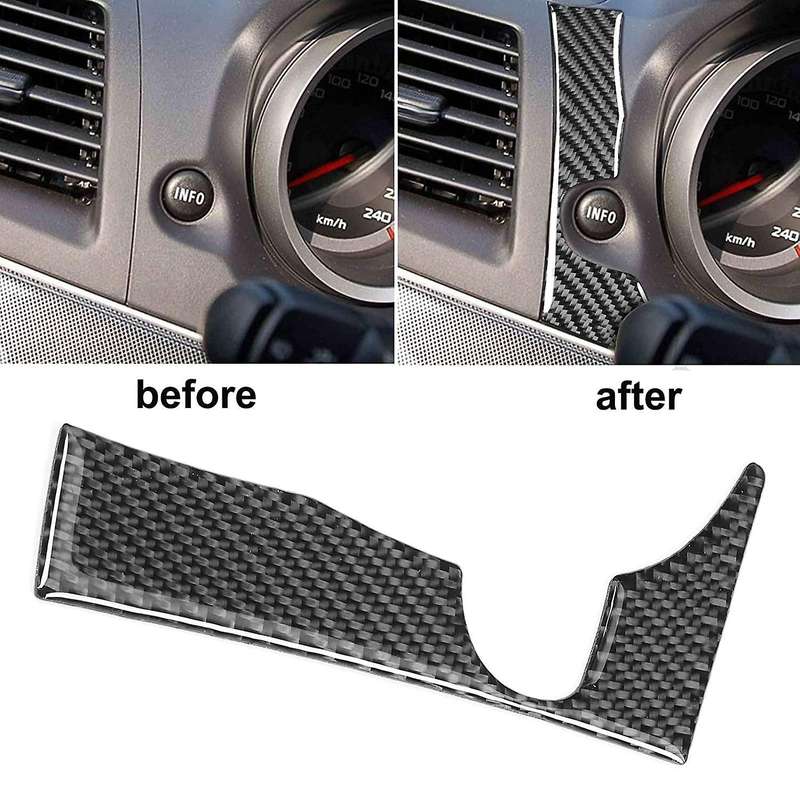 for 2008-2015 Car Carbon Right Side of Speedometer Sticker Button Cover Trim Accessories(LHD)