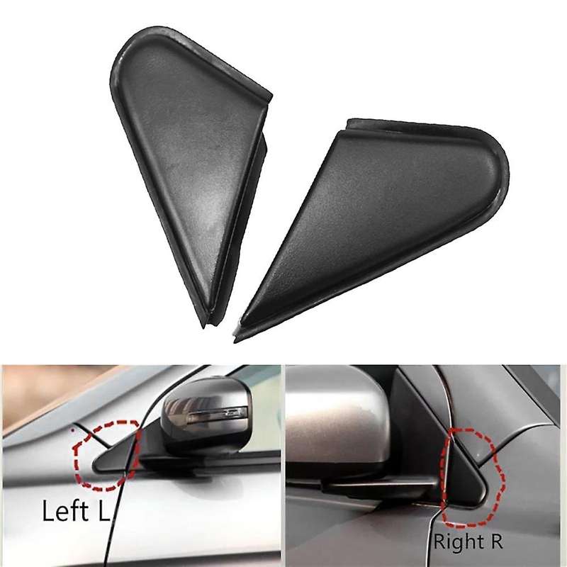 for 2008-2015 Front L+R Mirror Outer Triangular Cover Pillar Triple-cornered Plate Trim