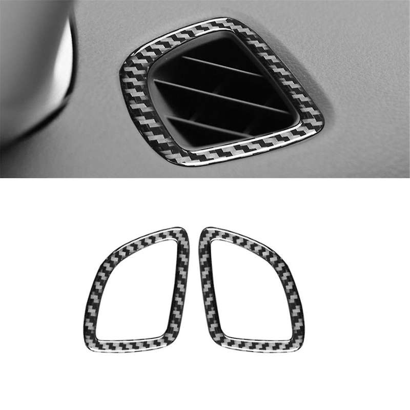 for 2009-2012 Soft Carbon Fiber Car Dashboard Outlet Cover Trim Sticker Accessories