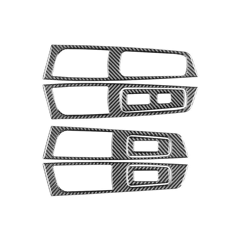 for 2009-2012 LHD Soft Carbon Fiber Car Window Lifting Control Switch Cover Trim Sticker Accessorie