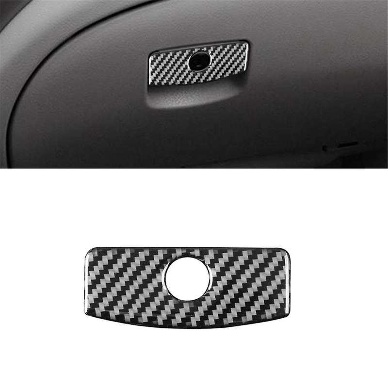 for 2009-2012 Soft Carbon Fiber Car Glove Box Handle Cover Trim Sticker Accessories