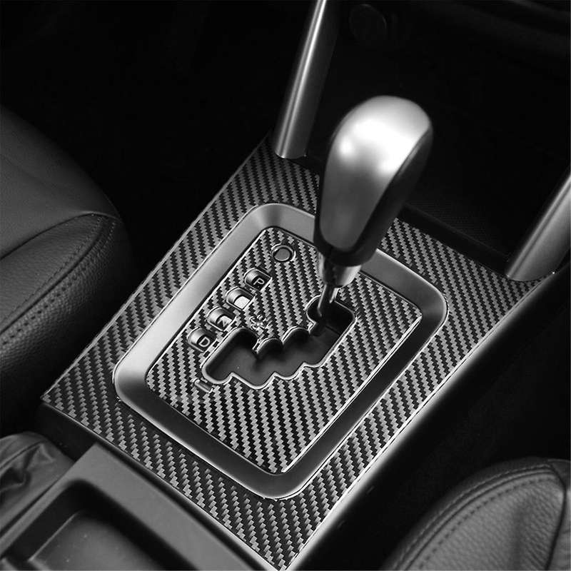 for 2009-2012 Soft Carbon Fiber Car Gear Shift Cover Trim Sticker Accessories