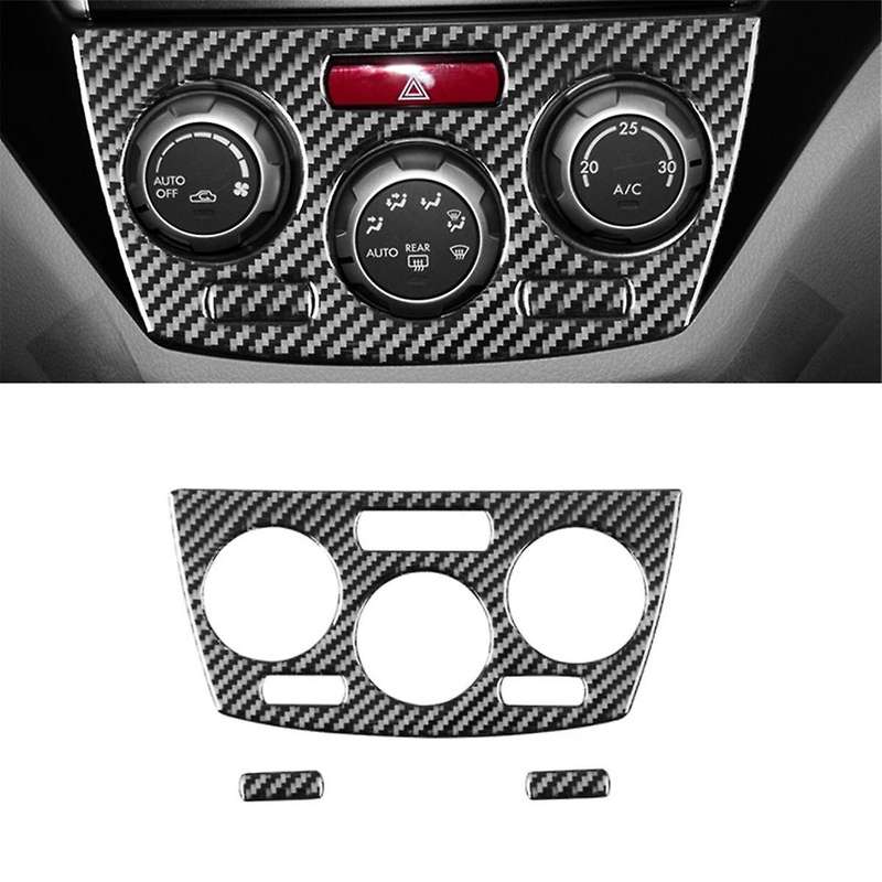 for 2009-2012 Soft Carbon Fiber Car Central Control Air Outlet Cover Trim Sticker Accessories