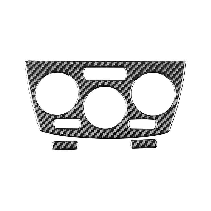for 2009-2012 Soft Carbon Fiber Car Central Control Air Outlet Cover Trim Sticker Accessories