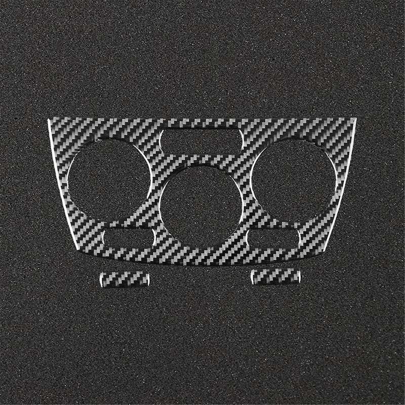 for 2009-2012 Soft Carbon Fiber Car Central Control Air Outlet Cover Trim Sticker Accessories