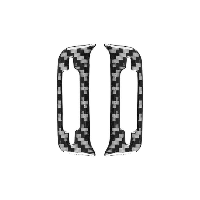 for 2009-2012 Soft Carbon Fiber Car Side Outlet Cover Trim Sticker Accessories