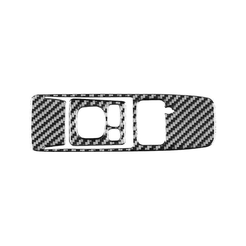 for 2009-2012 Soft Carbon Fiber Car Headlight Control Switch Cover Trim Sticker Accessories