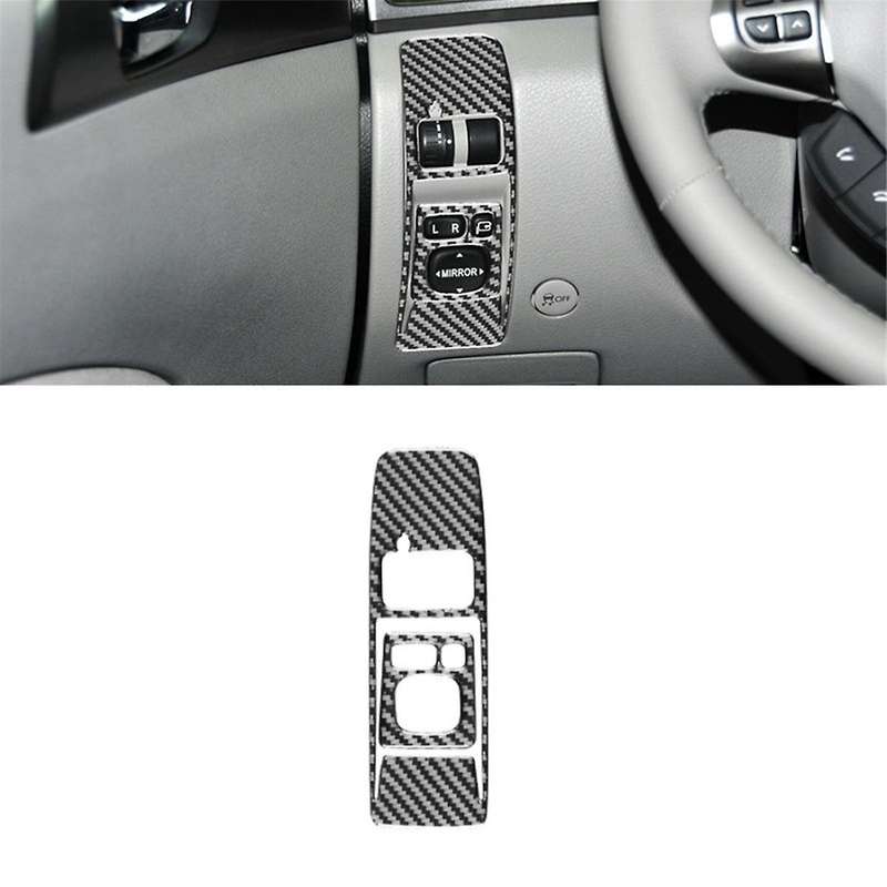 for 2009-2012 Soft Carbon Fiber Car Headlight Control Switch Cover Trim Sticker Accessories