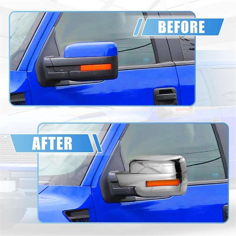 for 2009-2014 Side Mirror Cover, Car Rear View Mirror Cover Trim Accessories - Chrome