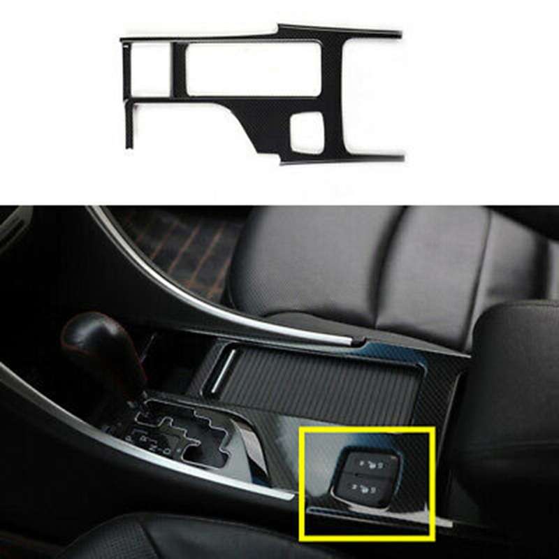 for 2010 2011 2012 2013 2014 2015 Carbon Style Gear Box Panel Water Cup Holder Cover Trim Car-Styli