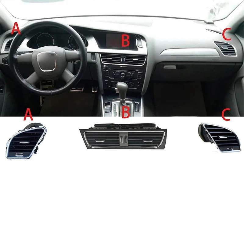 for 2009-2016 A4 B8 Front Dashboard Air Conditioning Air Outlet Air Conditioning Air Outlet 8KD82090