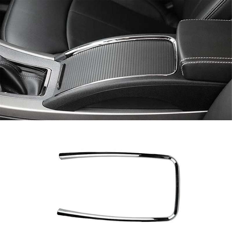 for 2010-2013 1168639 Front Center Console Chrome Strip Water Cup Holder Storage Box Trim Frame