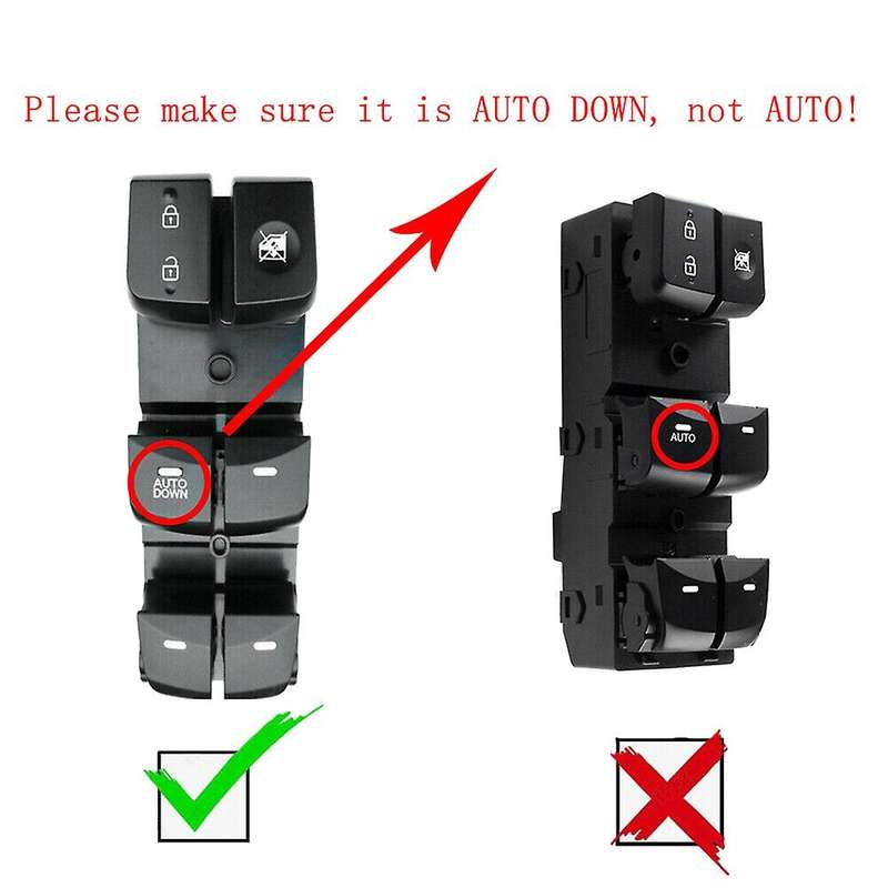 for 2011 2012 2013 2014 2015 Power Master Window Lift Control Switch LHD 93570-3X000 Black