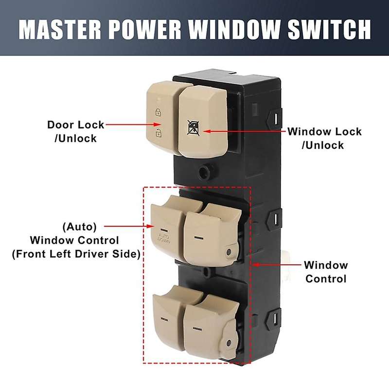 for 2011 2012 2013 2014 2015 Power Master Window Lift Control Switch LHD 93570-3X000