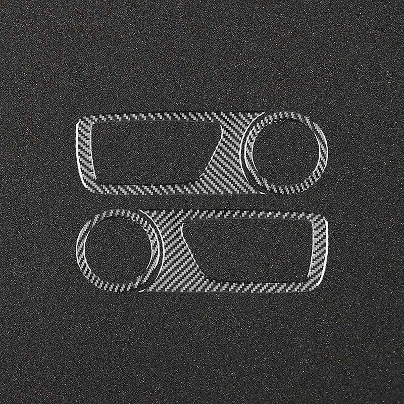 for 2011-2015 Soft Carbon Fiber Car Front Door Handle Speaker Cover Trim Interior Accessories