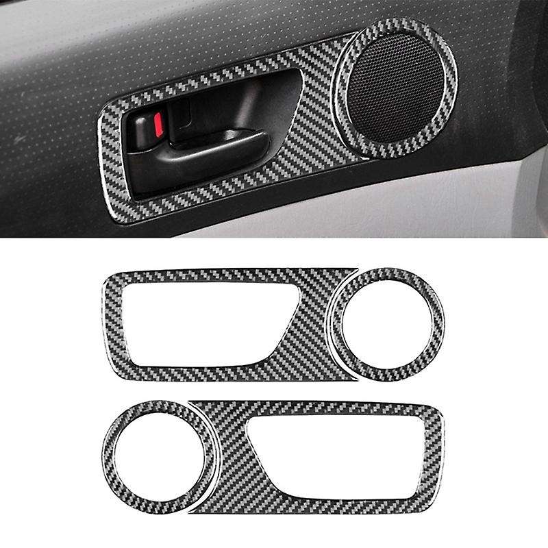 for 2011-2015 Soft Carbon Fiber Car Front Door Handle Speaker Cover Trim Interior Accessories