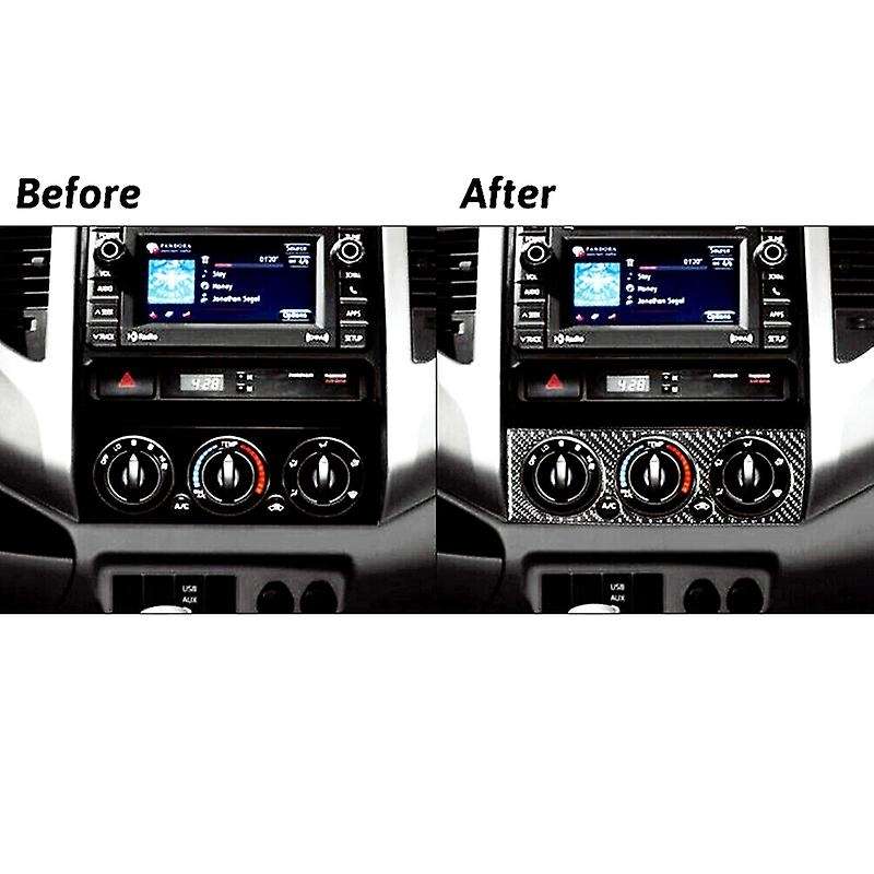 for 2011-2015 Soft Carbon Fiber Car Air Conditioning Switch Decorative Panel Cover Interior Accesso