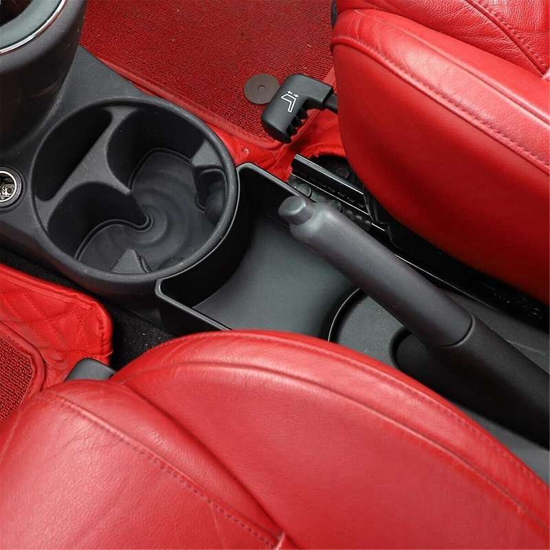 for 2011-2015 595 Car Handbrake Multifunctional Storage Box Abs Black