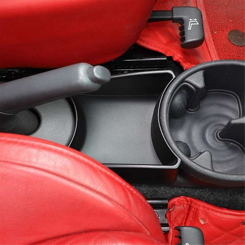 for 2011-2015 595 Car Handbrake Multifunctional Storage Box Abs Black
