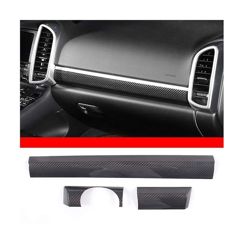 for 2011-2017 Dry Carbon Fiber Car Center Console Dashboard Cover Decorative Trim Sticker Accessori