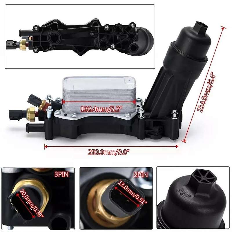 for 2011-2016 Engine Aluminum Housing Oil Filter Assembly 68105583AF 68105583AA 68105583AB