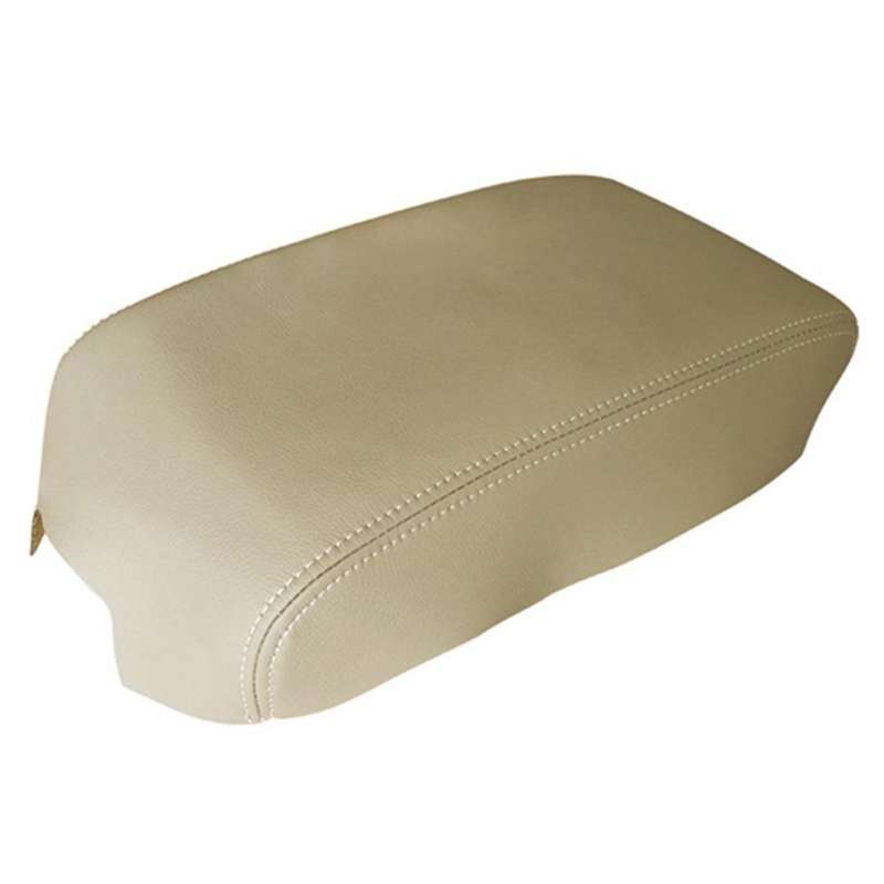 for 2012 -2017 Car Microfiber Leather Console Armrest Panel Cover Protective Trim Beige