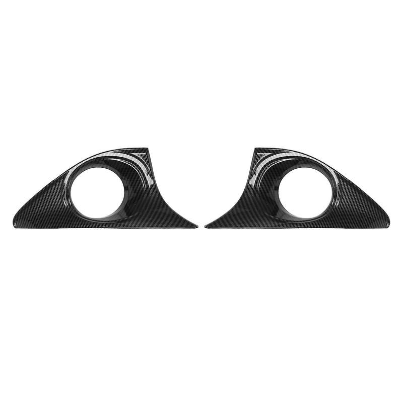 for 2012-2014 ABS Carbon Fiber Replacement Front Fog Light Lamp Cover Trim Foglight Bezel Decoration