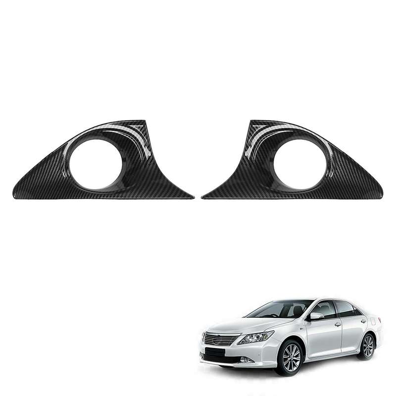for 2012-2014 ABS Carbon Fiber Replacement Front Fog Light Lamp Cover Trim Foglight Bezel Decoration