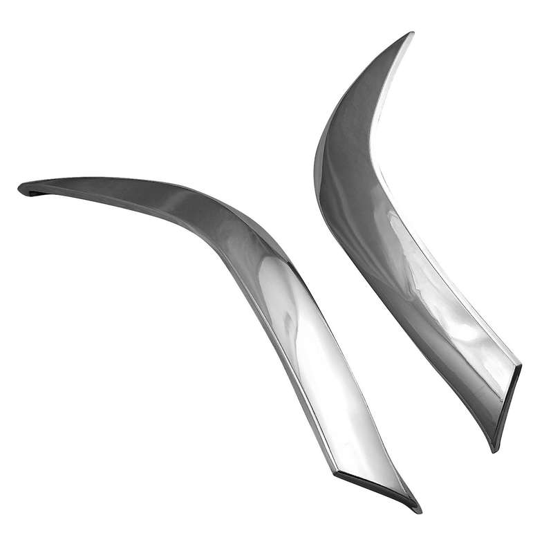 for 2012 ABS Chrome Front Headlight Lamp Cover Garnish Strip Eyebrow Cover Trim