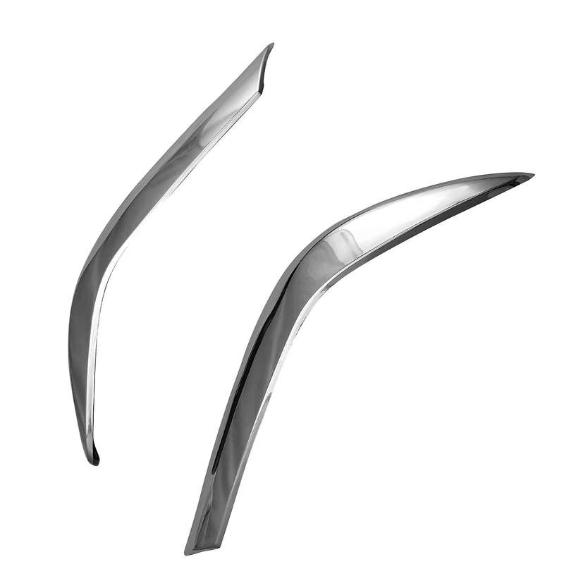 for 2012 ABS Chrome Front Headlight Lamp Cover Garnish Strip Eyebrow Cover Trim