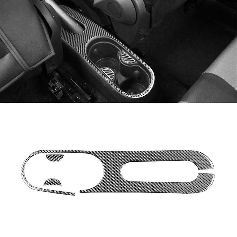 for 2012-2015 Soft Carbon Fiber Car Central Control Handbrake Cup Holder Cover Trim Sticker Accessor