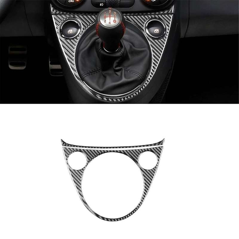for 2012-2015 Soft Carbon Fiber Car Central Control Gear Shift Cover Trim Sticker Interior Accessor