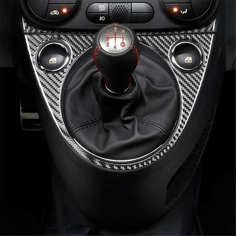for 2012-2015 Soft Carbon Fiber Car Central Control Gear Shift Cover Trim Sticker Interior Accessor