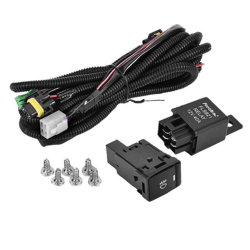 for 2013-2015 Altima Sedan 4Dr Clear Fog Lights Lamps Kits Switch+Harness